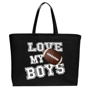 I Love My Boy Football For MomsCute Football Mom Cotton Canvas Jumbo Tote