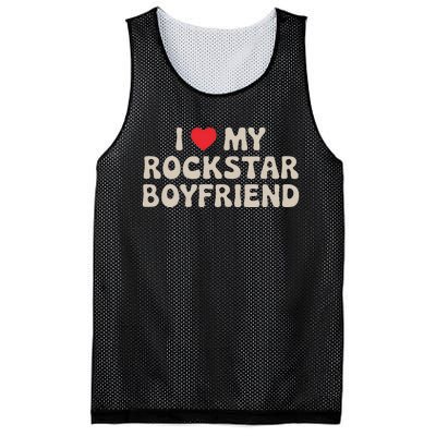 I Love My Rockstar Boyfriend I Heart My Rockstar Boyfriend Mesh Reversible Basketball Jersey Tank