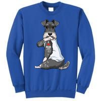 I Love Mom Tattoo Schnauzer Mom Dog Lover Funny Gift Sweatshirt