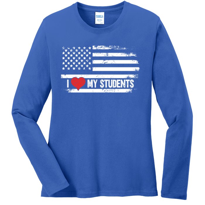 I Love My Students Cool Gift Ladies Long Sleeve Shirt