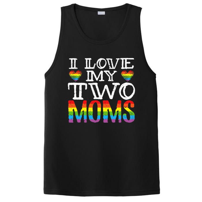 I Love My Two Moms LGBT Parenting Better Than One Mother PosiCharge Competitor Tank