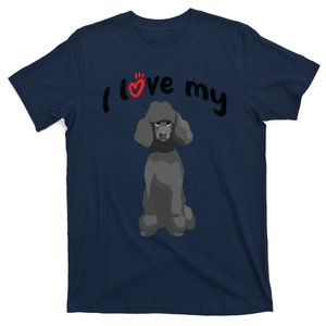 I Love My Black Standard Poodle Dog T-Shirt