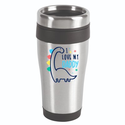 I Love My Daddy Dinosaur 16oz Travel Tumbler