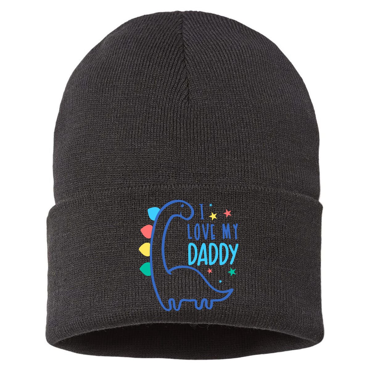 I Love My Daddy Dinosaur Sustainable Knit Beanie