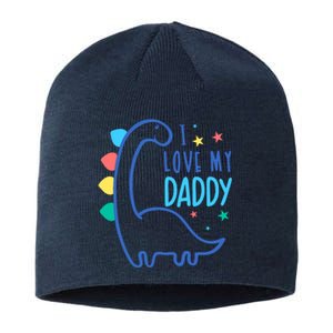 I Love My Daddy Dinosaur Sustainable Beanie