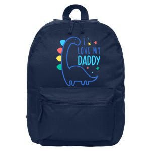 I Love My Daddy Dinosaur 16 in Basic Backpack