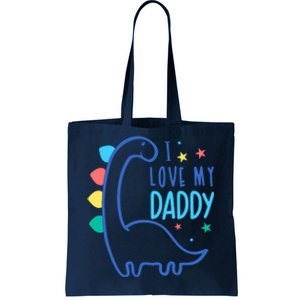 I Love My Daddy Dinosaur Tote Bag