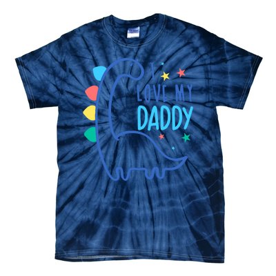 I Love My Daddy Dinosaur Tie-Dye T-Shirt