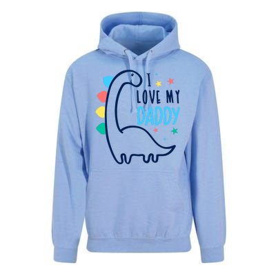 I Love My Daddy Dinosaur Unisex Surf Hoodie