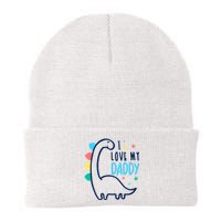 I Love My Daddy Dinosaur Knit Cap Winter Beanie