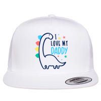 I Love My Daddy Dinosaur Flat Bill Trucker Hat