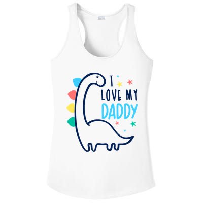 I Love My Daddy Dinosaur Ladies PosiCharge Competitor Racerback Tank