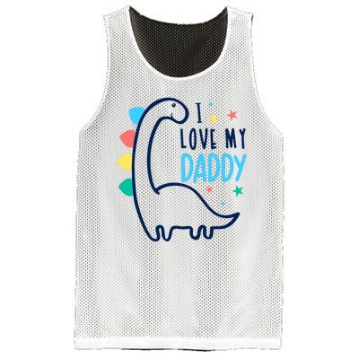 I Love My Daddy Dinosaur Mesh Reversible Basketball Jersey Tank