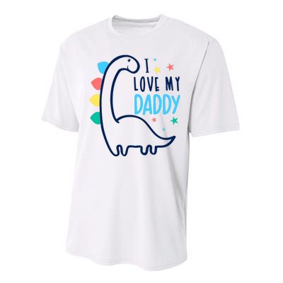 I Love My Daddy Dinosaur Performance Sprint T-Shirt