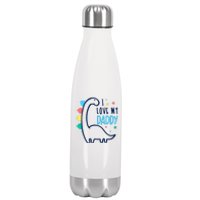 I Love My Daddy Dinosaur Stainless Steel Insulated Water Bottle