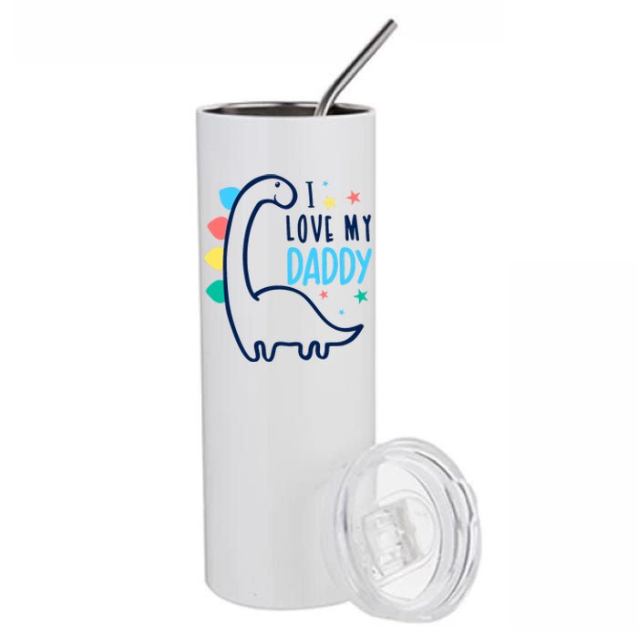 I Love My Daddy Dinosaur Stainless Steel Tumbler