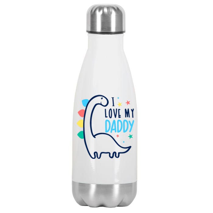 I Love My Daddy Dinosaur Stainless Steel Insulated Water Bottle