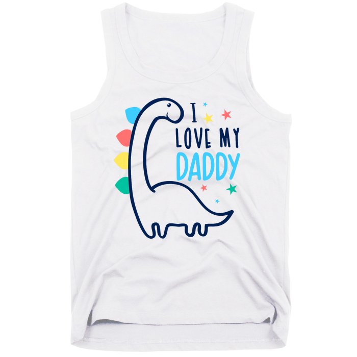 I Love My Daddy Dinosaur Tank Top