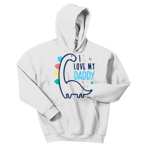 I Love My Daddy Dinosaur Kids Hoodie