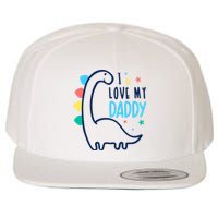 I Love My Daddy Dinosaur Wool Snapback Cap