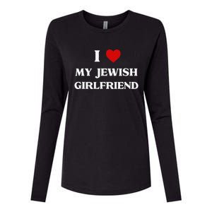 I Love My Jewish Girlfriend Birthday Valentine's Day Gift Womens Cotton Relaxed Long Sleeve T-Shirt