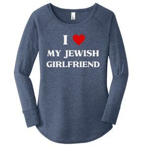 I Love My Jewish Girlfriend Birthday Valentine's Day Gift Women's Perfect Tri Tunic Long Sleeve Shirt