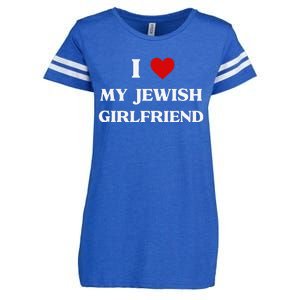 I Love My Jewish Girlfriend Birthday Valentine's Day Gift Enza Ladies Jersey Football T-Shirt