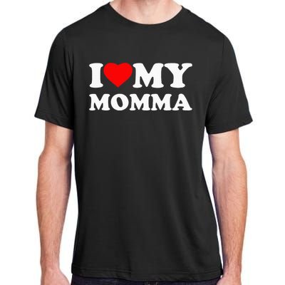 I Love My Momma Heart Family Adult ChromaSoft Performance T-Shirt