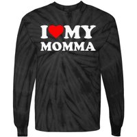 I Love My Momma Heart Family Tie-Dye Long Sleeve Shirt