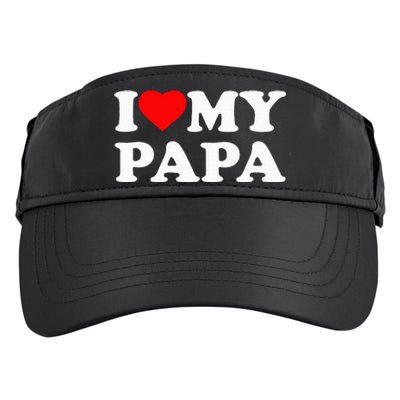 I Love My Papa Heart Adult Drive Performance Visor