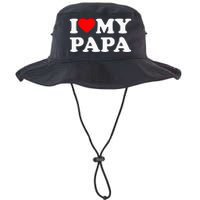 I Love My Papa Heart Legacy Cool Fit Booney Bucket Hat