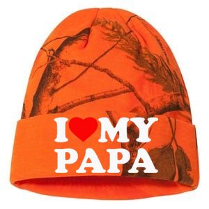 I Love My Papa Heart Kati Licensed 12" Camo Beanie