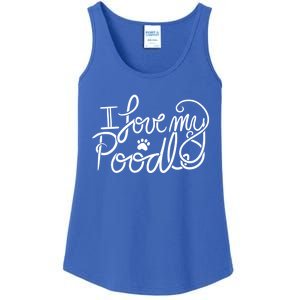 I Love My Poodle Fun Poodle Gift Ladies Essential Tank