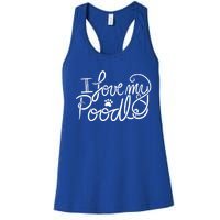 I Love My Poodle Fun Poodle Gift Women's Racerback Tank