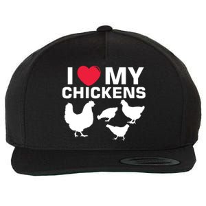 I Love My Chickens Chicken Wool Snapback Cap