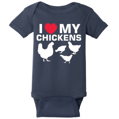 I Love My Chickens Chicken Baby Bodysuit