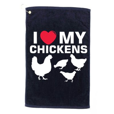 I Love My Chickens Chicken Golf Towel