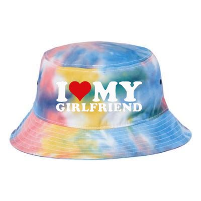 I Love My Girlfriend Gf I Heart My Girlfriend GF  Tie Dye Newport Bucket Hat