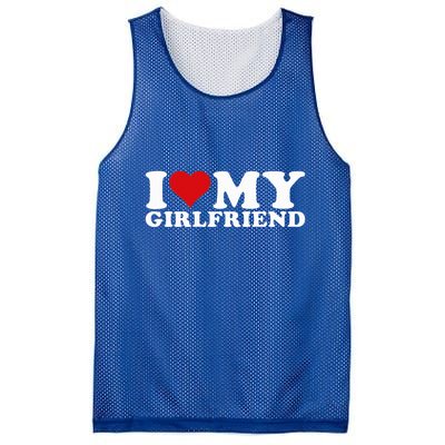 I Love My Girlfriend Gf I Heart My Girlfriend GF  Mesh Reversible Basketball Jersey Tank