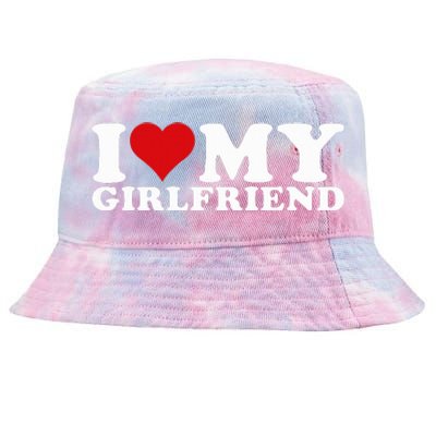 I Love My Girlfriend Gf I Heart My Girlfriend GF  Tie-Dyed Bucket Hat