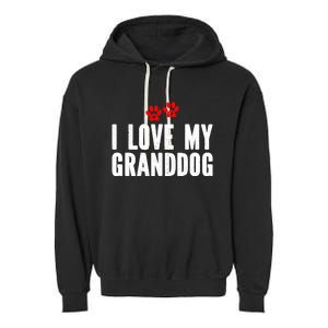 I Love My Granddog Garment-Dyed Fleece Hoodie