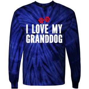 I Love My Granddog Tie-Dye Long Sleeve Shirt