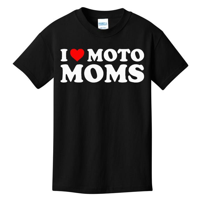 I Love Moto Moms Kids T-Shirt