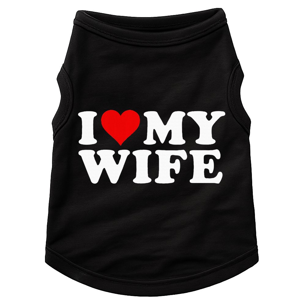 I Love My Wife Marriage Anniversary Married I Heart My Wife Doggie Tank