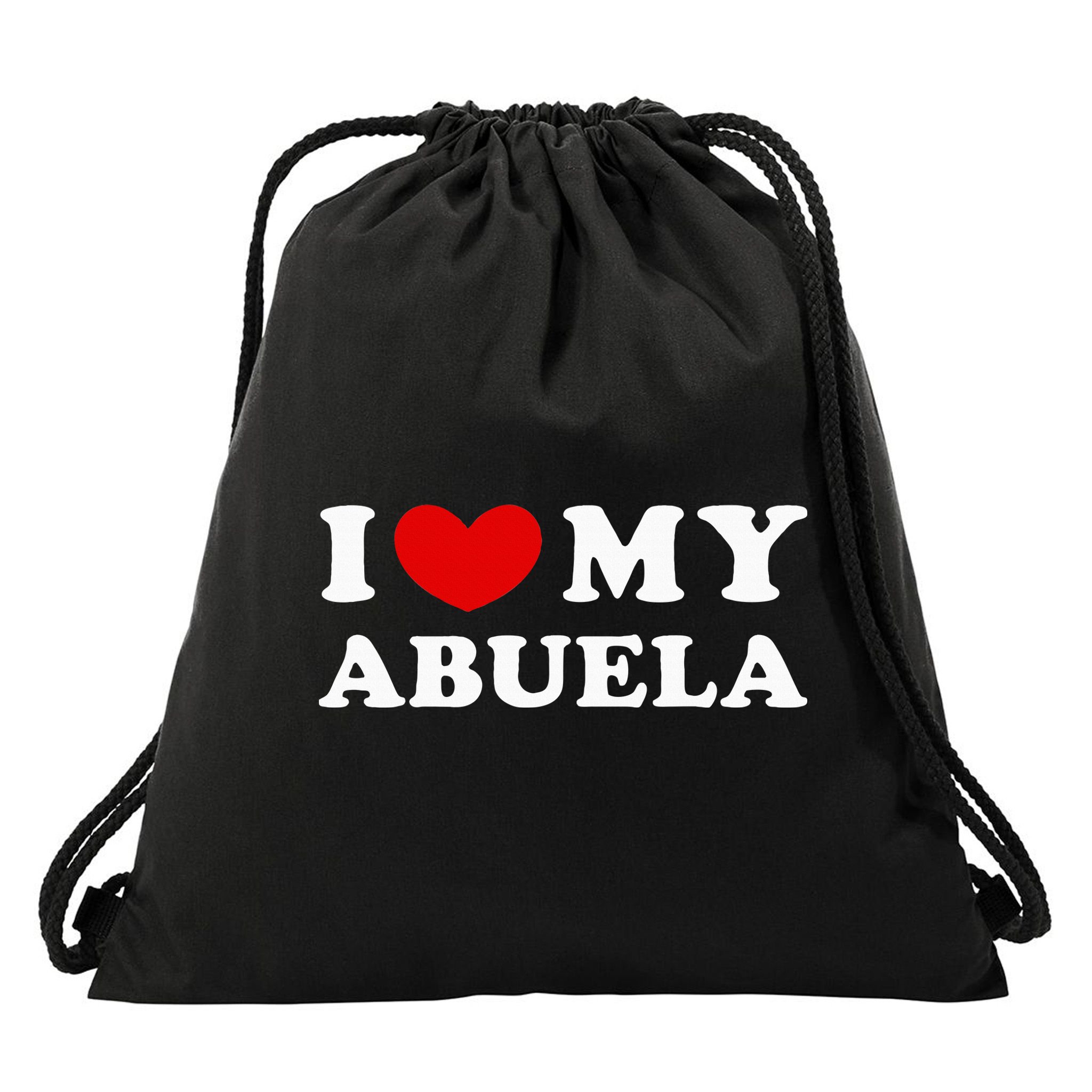 I Love My Abuela Drawstring Bag