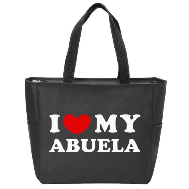 I Love My Abuela Zip Tote Bag
