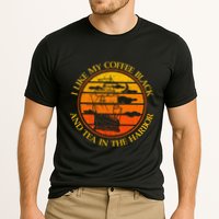 I Like My Coffee Black And Tea In The Harbor Retro Cooling Performance Crew T-Shirt
