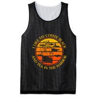 I Like My Coffee Black And Tea In The Harbor Retro Mesh Reversible Basketball Jersey Tank