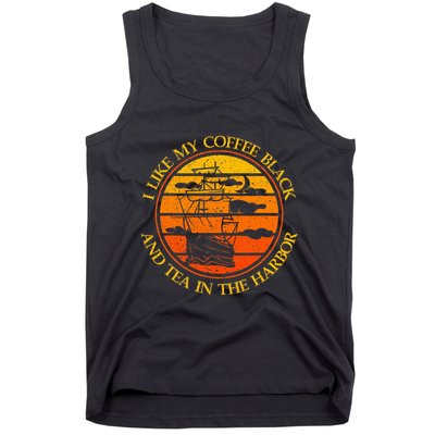 I Like My Coffee Black And Tea In The Harbor Retro Tank Top