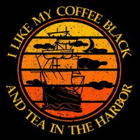 I Like My Coffee Black And Tea In The Harbor Retro Zip Tote Bag